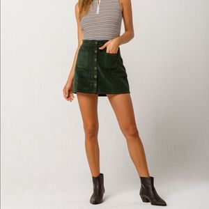 Sky And Sparrow Button Up Corduroy Mini Skirt